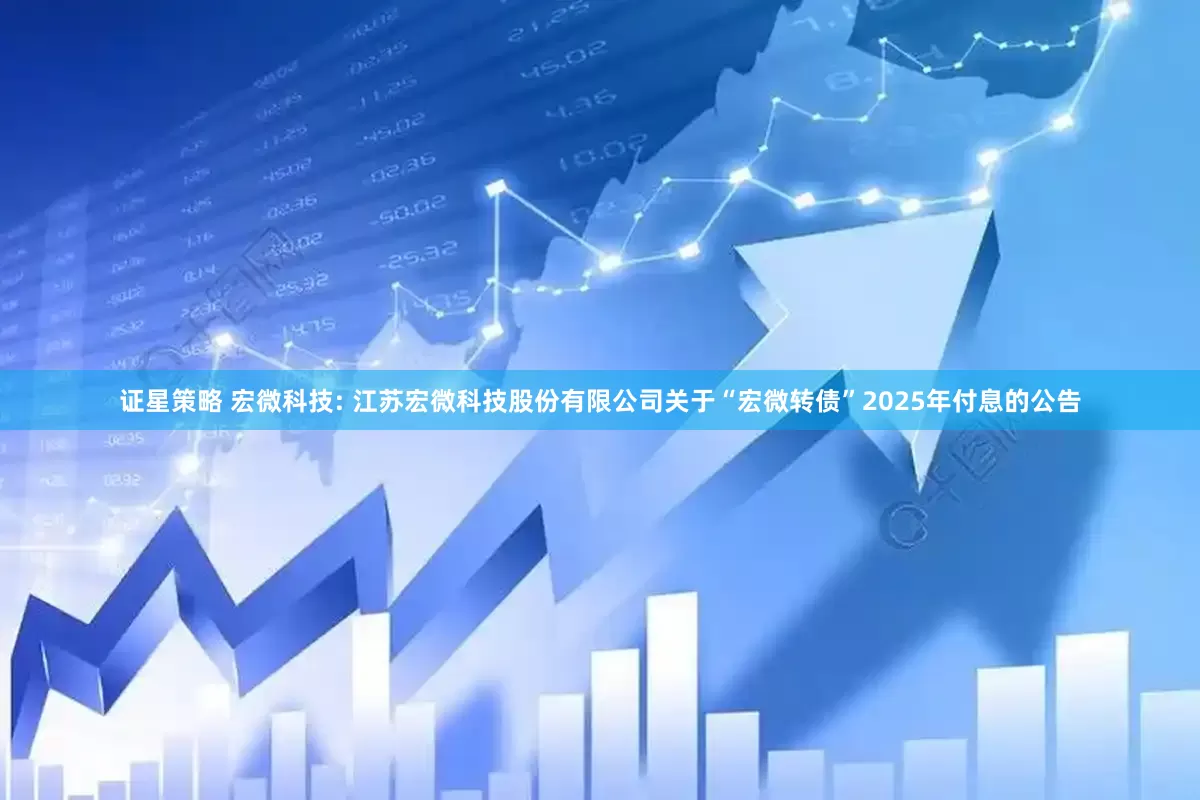 证星策略 宏微科技: 江苏宏微科技股份有限公司关于“宏微转债”2025年付息的公告